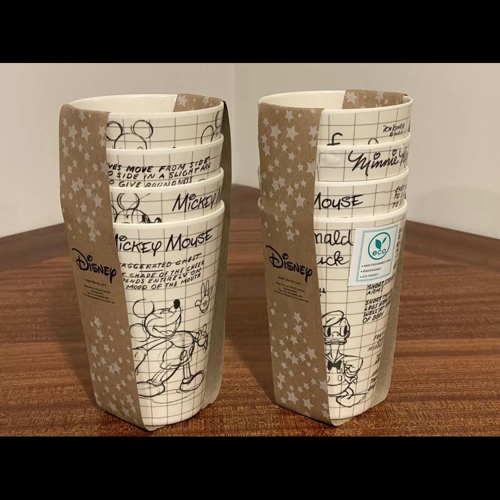 Disney Mickey Mouse sketch eco Bamboo cups